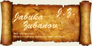 Jabuka Zubanov vizit kartica